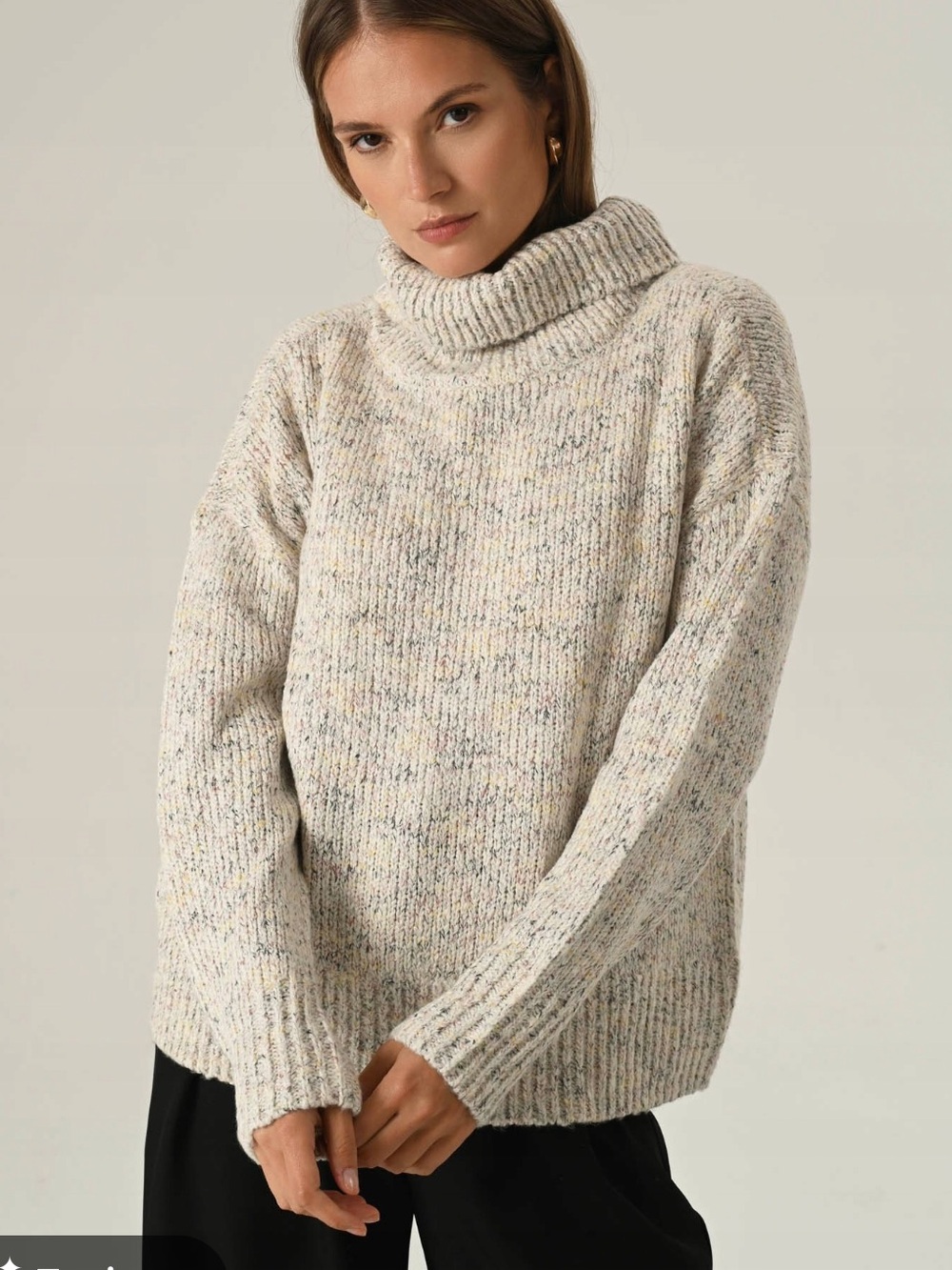 J. Jill Speckle Knit Turtleneck Long Sleeve Sweater Women’s Size XL